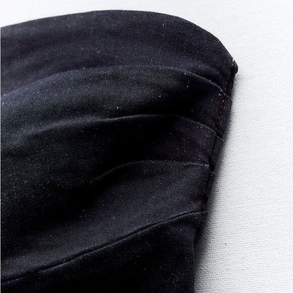ZARA Z1975 DRAPED DENIM MIDI DRESS - Picture 5 of 5